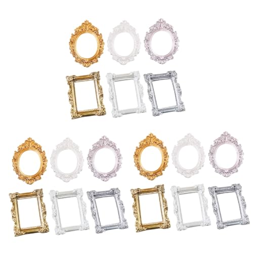 IMIKEYA 18stücke Vintage Bilderrahmen Teiliges Bastelmaterial Aus Hochwertigem Resin Barockstil Foto-rahmen Für Handys Und Miniatur-dekorationen Zufällige Farbwahl IMIKEYA 18stücke Vintage Bilderrahmen Teiliges Bastelmaterial Aus Hochwertigem Resin Barockstil Foto-rahmen Für Handys Und Miniatur-dekorationen Zufällige Farbwahl von IMIKEYA
