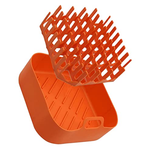 IMIKEYA 1Satz Silikon Speckhalter und Backform für Heißluftfritteuse Antihaft Silikon Rack Wiederverwendbares Zubehör für Gleichmäßiges und Ergebnisse von IMIKEYA