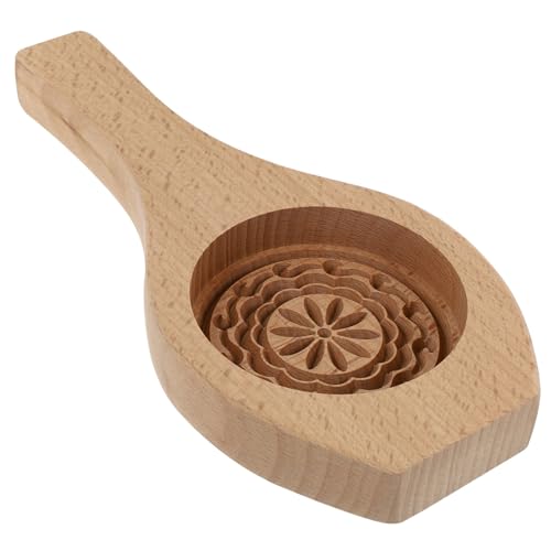 IMIKEYA 1Stk Gebäck form Keksformen aus Holz Fondant-Stempel Fondantform herstellen Herbst kuchen backform selber machen Backwerkzeug die Blumen Schimmel Geschirr hölzern von IMIKEYA