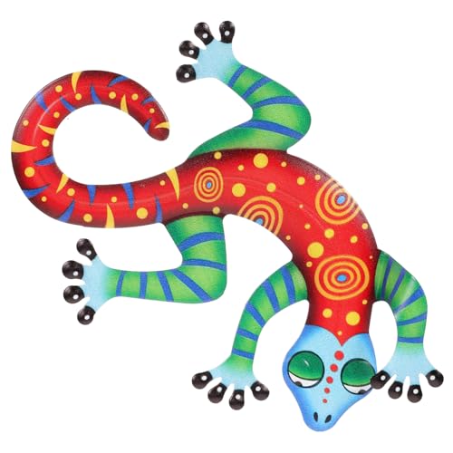 IMIKEYA 1Stück Gecko Eisen Hängeanhänger Wandkunst für Wohnzimmer Garten und Flur Dekorativer Wandbehang Schmiedeeisen Perfektes für Freunde und Familie Stilvolle Deko von IMIKEYA
