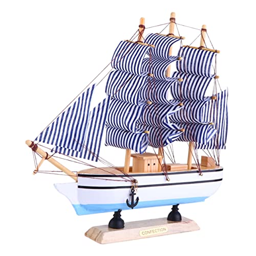 IMIKEYA 1Stück Holz Segelschiff Modell Nautische für Heimdekoration Handgefertigtes Vintage Bootsgeschenk für Wohnzimmer Büro und Events von IMIKEYA