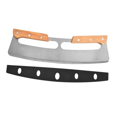 IMIKEYA 1Stück Pizza Cutter mit Holzgriff Ergonomisches Pizzaschneider Werkzeug für Einfache Zubereitung von Pizza Pasta und Langlebig und Benutzerfreundlich von IMIKEYA