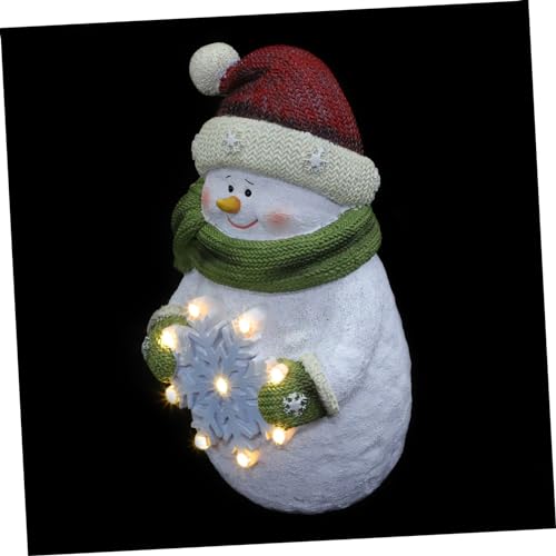 IMIKEYA 1Stk Dekorative Lichter geführte Schneemannlichter geführte Schneemannfigur Wohnkultur weihnachtsüberraschung Ornament Kunsthandwerk aus Kunstharz weihnachtlich leuchtendes dekor von IMIKEYA