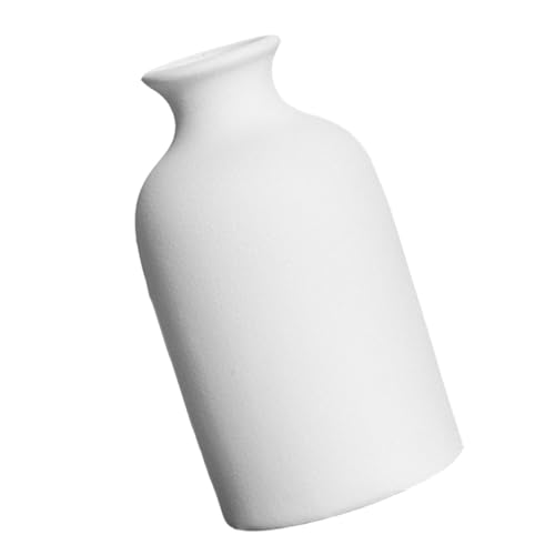 IMIKEYA 1stk Keramikvase Vase Mit Blumenhalter Einzelne Vase Mini-blumenbehälter Klassische Blumenvase Rustikale Vase Dekorative Vase Aus Keramik Astvase Weiß Büro Trockene Vase Esstisch von IMIKEYA