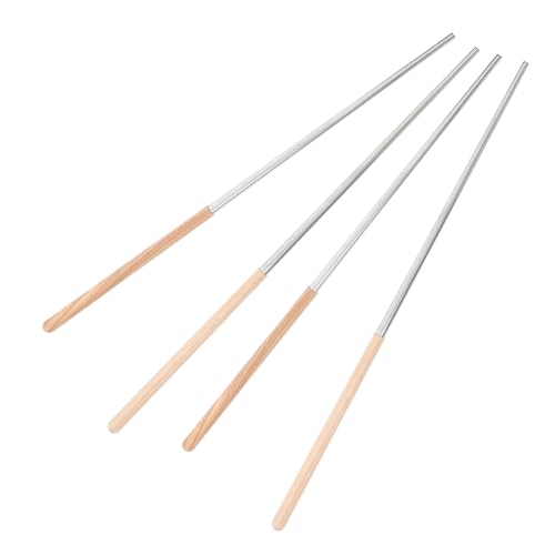 IMIKEYA 2 Paare Lange Essstäbchen aus Holz für Kochen und Hot Pot Poliert ohne Grate Hitzebeständig zum Braten Nudeln Zubereiten Bbq und Outdoor Einsatz von IMIKEYA