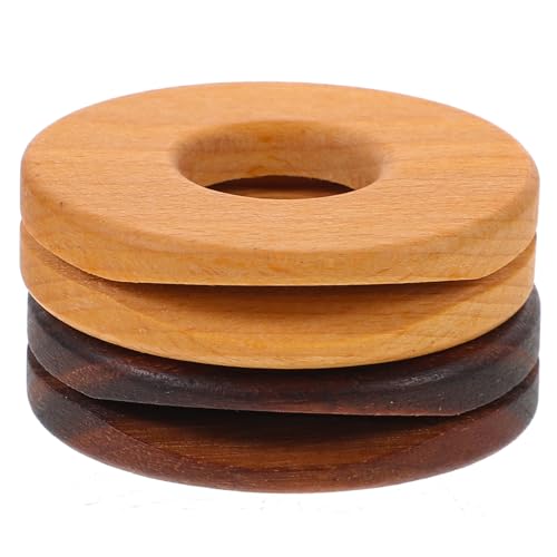 IMIKEYA 2 STÜCK Holz Verschlussklammern für Lebensmittelbeutel aus Buche und Walnuss Runde Food Sealed Clamps Wiederverwendbare Snack Bag Sealing Clips Sicherer Schutz vor Feuchtigkeit von IMIKEYA