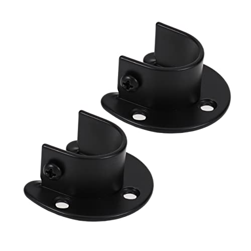 IMIKEYA Edelstahl Kleiderstangenhalterung 2 Stück Mit Schrauben Schwarz Für Gardinenstangen Und Vorhänge Robuste Wand Und Deckenmontage 25mm Innendurchmesser Für Schlafzimmer Und IMIKEYA Edelstahl Kleiderstangenhalterung 2 Stück Mit Schrauben Schwarz Für Gardinenstangen Und Vorhänge Robuste Wand Und Deckenmontage 25mm Innendurchmesser Für Schlafzimmer Und von IMIKEYA