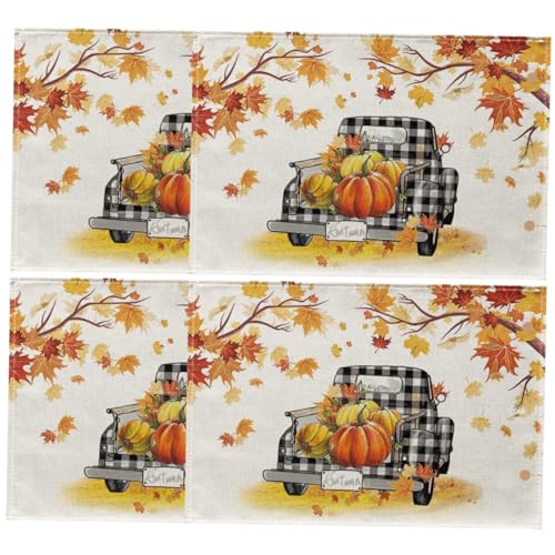 IMIKEYA 2 Sätze Auto Karte Tischset Küche Essmatten Für Tisch Runder Esstisch Küchentisch Babymatten Zum Unordentliche Matte Tischsets Polyester (Polyester) 4 Stück * 2 von IMIKEYA