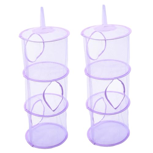 IMIKEYA 2 Stück Aufbewahrungskorb Sachen Plüsch Klein Hängematte Netze Falten Faltbar Mit Hängendes Netz Camping Für Stofftier-Organizer Polyestergewebe + Stahldraht Violet IMIKEYA 2 Stück Aufbewahrungskorb Sachen Plüsch Klein Hängematte Netze Falten Faltbar Mit Hängendes Netz Camping Für Stofftier-Organizer Polyestergewebe + Stahldraht Violet von IMIKEYA