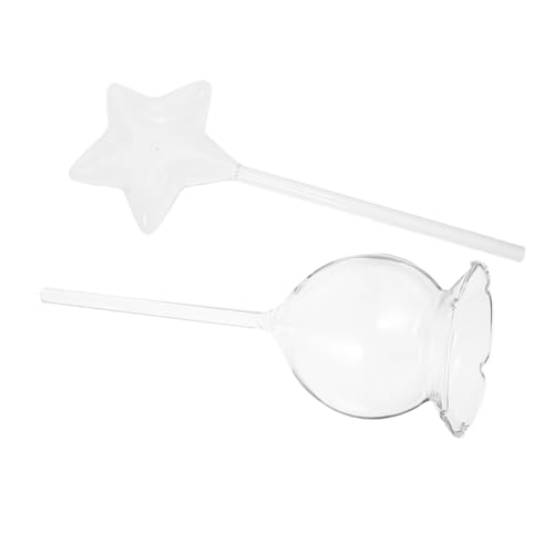 IMIKEYA 2 Stück Bewässerungsgerät Spikes gießen Blumenbewässerungsvorrichtung Pflanzenbewässerungseinsätze Gartenversorgung Automatische Wasserversorgung Glas Transparent von IMIKEYA