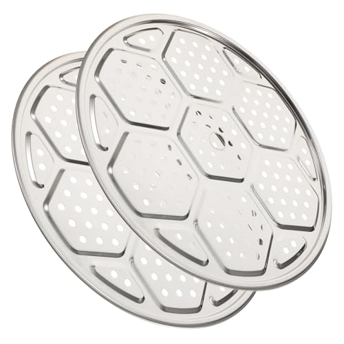 IMIKEYA 2 Stück Edelstahl Dämpfeinsatz Vielseitiges Dampfgargerät mit Glatter Oberfläche und Abgerundeten Kanten Geeignet für Reiskocher Dampfgarer und Kochtöpfe Leicht zu Reinigen und von IMIKEYA