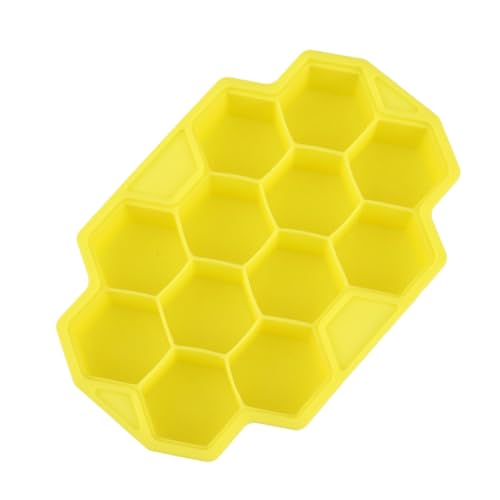 IMIKEYA 2 Stück Fach Honigwaben Eiswürfelform mit Deckel Tragbare Eisbereitungsform für Küche zum Herstellen von Eis Pudding und Gelb von IMIKEYA