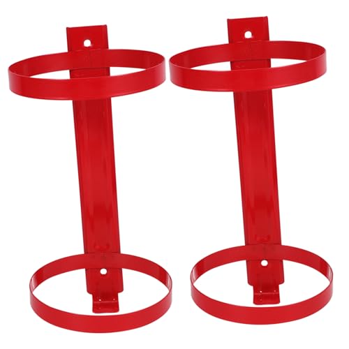 IMIKEYA 2 Stück Feuerlöscher Halterung aus Robustem Carbonstahl Doppelte Wandhalterung für Feuerlöscher Platzsparend für Auto Büro Hotel Sichere Befestigung und Einfacher Einbau von IMIKEYA