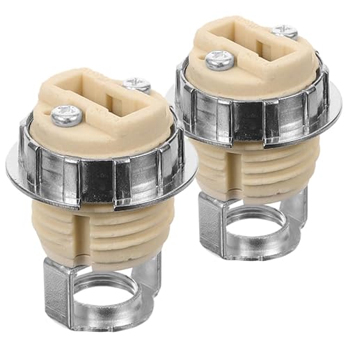 IMIKEYA 2 Stück G9 Lampenfassung mit Halterung Keramik G9 Gewinde LED Lampenfassung Halogenfassung mit Ring für LED CFL Halogenlampen IMIKEYA 2 Stück G9 Lampenfassung mit Halterung Keramik G9 Gewinde LED Lampenfassung Halogenfassung mit Ring für LED CFL Halogenlampen von IMIKEYA