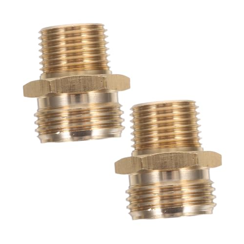 IMIKEYA 2stücke Messing Schlauchverbinder Ght Npt Stecker Gartenschlauchanschlussstück Für Rohrverschraubungen Adapterverbinder Ohne Werkzeug von IMIKEYA