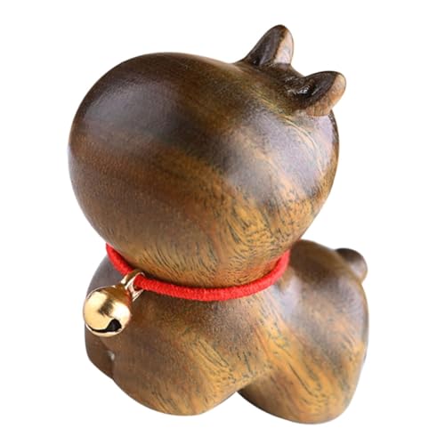 IMIKEYA 2 Stück Nilpferd-Statue Aus Holz Solar- Wand Pflanzen Anlage Desktop-nilpferd- Auto Aufkleber Med Baum Insel Figuren Fälschung Tier Zum Aufhängen Statuen Dekorativ Sandelholz von IMIKEYA
