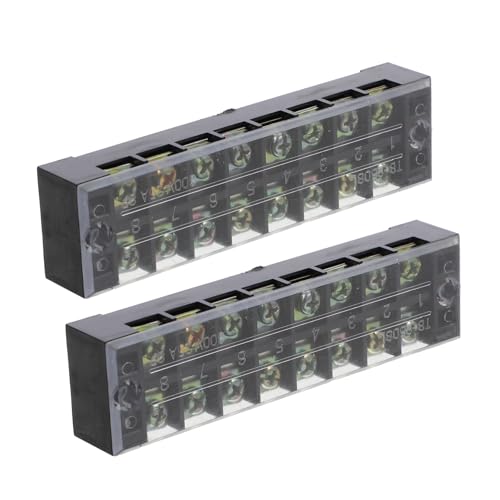 IMIKEYA 2 Stück Positionen Schraubklemme Doppelreihige Kupfer Terminal Blocks mit Isolierter Trennung für Elektrische Verdrahtung in Haushaltsgeräten und Maschinen IMIKEYA 2 Stück Positionen Schraubklemme Doppelreihige Kupfer Terminal Blocks mit Isolierter Trennung für Elektrische Verdrahtung in Haushaltsgeräten und Maschinen von IMIKEYA