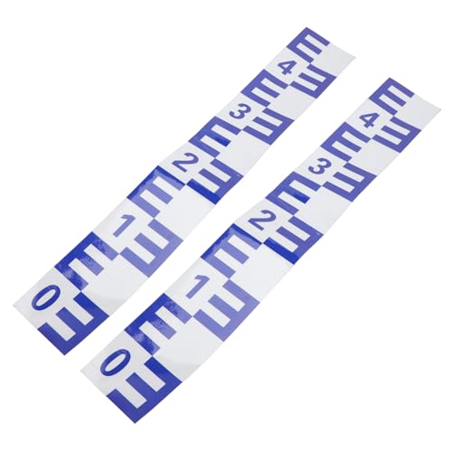 IMIKEYA 2 Stück Reflektierende Wasserstandsanzeige Selbstklebendes Korrosionsbeständig UV beständig Messskala für Teiche und Pools Sichtbar bei Tag und Dunkelheit von IMIKEYA