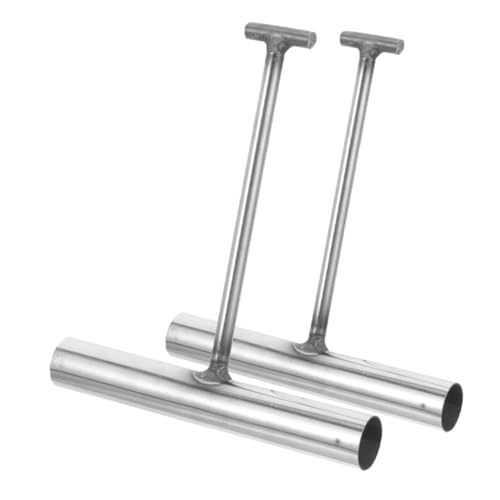 IMIKEYA 2 Stück Robuster Schachthaken T förmiger Manhole Cover Hook aus Vielseitiger Kanaldeckelheber für Abwasserkanäle Rollladentüren und Schwere Deckel Langlebiger von IMIKEYA