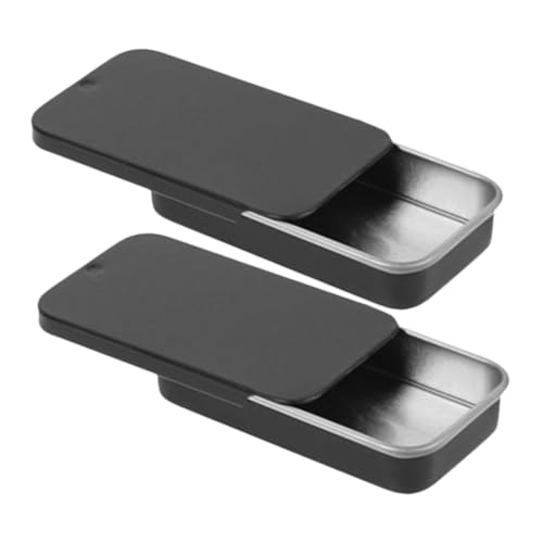 IMIKEYA 2 Stück Schiebbare aus Blech Kompakter Organizer mit Robustem Design Schwarz schwarze Blechboxen für Kleine Gegenstände Praktische Pocket organizer IMIKEYA 2 Stück Schiebbare aus Blech Kompakter Organizer mit Robustem Design Schwarz schwarze Blechboxen für Kleine Gegenstände Praktische Pocket organizer von IMIKEYA