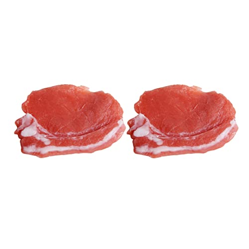 IMIKEYA 2 Stück Schweinefleischimitat Kunstfleisch Zum Ausstellen Lebensmittelfigur Lebensmittelmodell Gefälschtes Schweinefleisch Für Zuhause Fotoornament Küchenspielset von IMIKEYA