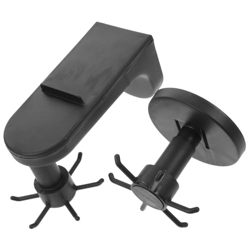 IMIKEYA 2 Stück Selbstklebender Klauen Küchenhaken Drehbar Multifunktionaler Utensilienhalter ohne Bohren Platzsparender Wandhalter für Besteck Handtücher Tassen Schwarz von IMIKEYA
