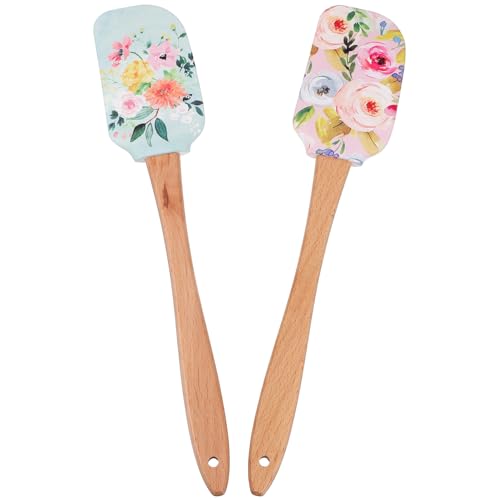 IMIKEYA 2 Stück Silikonspatel Mit Holzgriff: Kuchencreme-Blumenspatel Aus Lebensmittelechtem Gummi Zum Backen Kochen Und Mischen – Antihaftbeschichtetes Hitzebeständiges IMIKEYA 2 Stück Silikonspatel Mit Holzgriff: Kuchencreme-Blumenspatel Aus Lebensmittelechtem Gummi Zum Backen Kochen Und Mischen – Antihaftbeschichtetes Hitzebeständiges von IMIKEYA