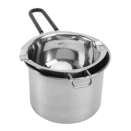 IMIKEYA 2 Stück Teiliges Schmelztopf Edelstahl mit Silikongriff Geeignet als Butter Käse schmelzbehälter Milchgeeignet Kompakt Spülmaschinenfreundlich für Schokolade und Soßen von IMIKEYA