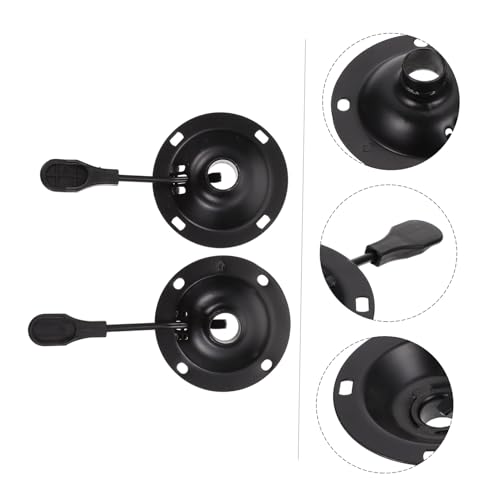 IMIKEYA 2 Stück Teiliges Stuhluntergestell aus Robustem Verschleißfestes für Bürostuhl drehmechanismus Montageplatte Einfache Installation Ersatzteile für Drehbare Bürostühle Schwarz von IMIKEYA