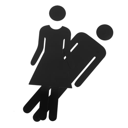 IMIKEYA 2 Stück Teiliges Toilettenschild Selbstklebendes Langlebiges Badezimmer Türschild mit Klaren Wc Symbolen Schwarz für Damen und Geeignet für Hotel und Private Toiletten IMIKEYA 2 Stück Teiliges Toilettenschild Selbstklebendes Langlebiges Badezimmer Türschild mit Klaren Wc Symbolen Schwarz für Damen und Geeignet für Hotel und Private Toiletten von IMIKEYA