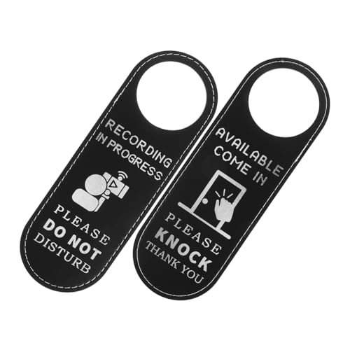 IMIKEYA 2 Stück Teiliges Türschild aus PU Material Doppelseitiges Aufnahme Schild Nicht Stören für Büro und Zuhause Wiederverwendbarer Türhänger zur Anzeige von Aufnahme und Verarbeitung IMIKEYA 2 Stück Teiliges Türschild aus PU Material Doppelseitiges Aufnahme Schild Nicht Stören für Büro und Zuhause Wiederverwendbarer Türhänger zur Anzeige von Aufnahme und Verarbeitung von IMIKEYA