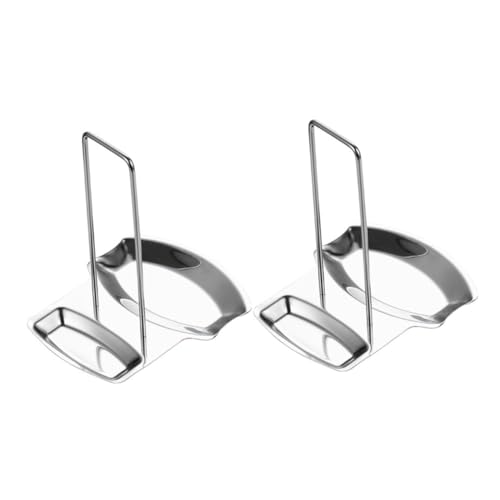 IMIKEYA 2 Stücke Teiliges Topfdeckel Halter mit Löffelablage Hitzebeständiger Organizer für Küche Stabiler und Platzsparender Deckelständer für Kochfelder und Arbeitsplatten von IMIKEYA