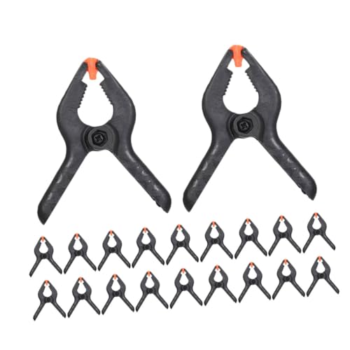 IMIKEYA 20 Stück Teiliges Holzklammern Kunststoff Federzwingen Schwerlast Klemmen für Holzbearbeitung Fotostudio DIY Werkstatt mit Schützender Griffkante und Langlebiger Elastizität von IMIKEYA
