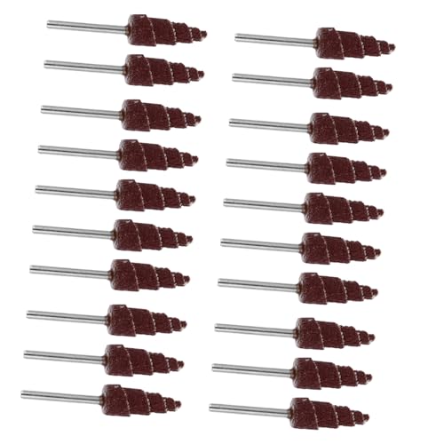 IMIKEYA 20 Stück Teiliges Kegelförmiger Schleiflamellenräder mit Griff Langlebig und Verschleißfest zum Entgraten Polieren und Schleifen von Metall für Professionelle und von IMIKEYA