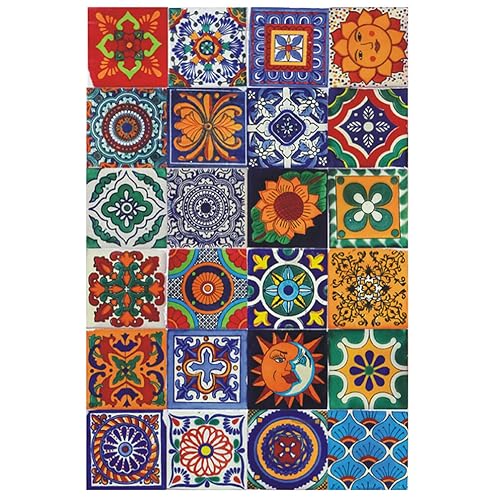 IMIKEYA 24stücke Teiliges Mandala Wandfliesen-aufkleber Selbstklebende Vintage Wanddeko Für Küche Badezimmer Und Wohnräume Und Leicht Zu Reinigen Fliesen Dekorationen Für Mieter von IMIKEYA