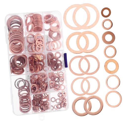 IMIKEYA 280 Stück Teiliges Kupfer dichtungsring Flache Ölablassschrauben dichtungen Korrosionsbeständige Unterlegscheiben Hitzebeständig Vielseitig Einsetzbar für Elektronik Auto und IMIKEYA 280 Stück Teiliges Kupfer dichtungsring Flache Ölablassschrauben dichtungen Korrosionsbeständige Unterlegscheiben Hitzebeständig Vielseitig Einsetzbar für Elektronik Auto und von IMIKEYA