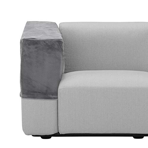 IMIKEYA 2Pcs Universal Sofa Armlehne Abdeckung Elastische Armlehne Schutz Solid Farbe Armlehne Tuch (Grau) von IMIKEYA