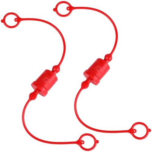 IMIKEYA 2Sätze Hydraulik Schnellverbindung Staubschutzkappen mit Männlicher Weiblicher Abdeckung UV Ölresistent Elastisch von IMIKEYA