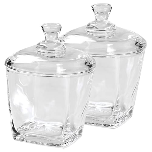 IMIKEYA 2St Bonbonglas aus Glas Küchenzucker bedeckte Süßigkeiten Süßigkeitenglas Glasgefäß mit Deckel Getreide leere Glasflaschen mit Verschluss Marmeladenglas Lagerung Bonbonteller Rolle von IMIKEYA