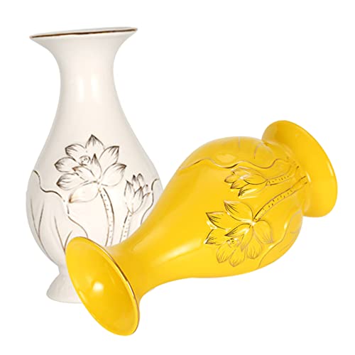 IMIKEYA 2stücke Blumen Vase Keramik Lotus Blume Anordnung Keramik Vase Buddhistischen Schlafzimmerdekor Für Getrocknete Blumen Kreative Dekorative von IMIKEYA