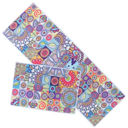 IMIKEYA 2St Teppich Sticken co Rückenlehne Nicht-Matten für den Boden Loch küchenvorleger Kitchen Carpet fußmattte Floored rutschfeste Fußmatte Dekorative Fußmatte Polyester (Polyester) von IMIKEYA