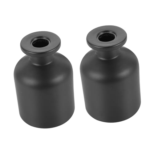 IMIKEYA 2stücke Dekorative Glas Aroma Flaschen Große Kapazität Matte Schwärze Stilvolle Aromatherapie Flaschen Für Zuhause Büro Und Geschenke von IMIKEYA