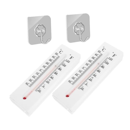 IMIKEYA 2Stücke Thermometer Schlüsselversteck für Draußen Wetterfester Schlüsselhalter mit Diskretem Design Wandmontiertes Thermometer Schlüsseletui für Sichere Schlüsselaufbewahrung von IMIKEYA