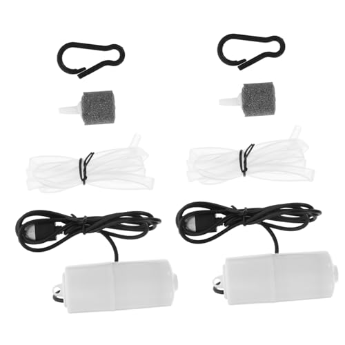 IMIKEYA 2sätze Aquarium Luftpumpe Kleine Luftpumpe Für Aquarien Usb-luftpumpe Sauerstoffpumpe Aus Kunststoff Für Belüftung von IMIKEYA