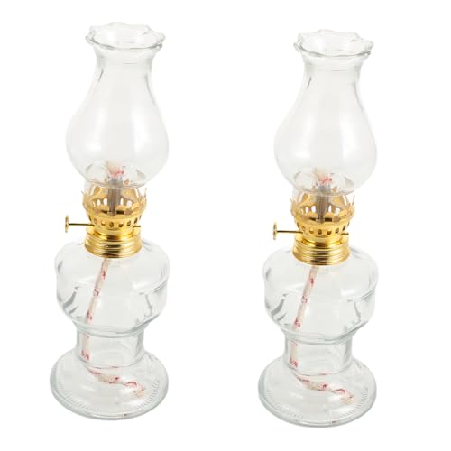 IMIKEYA 2sätze Glas Kerosinlampe Retro Petroleumlampe Handheld Öllampe Vintage Stil Dekoration Beleuchtung Für Zuhause Party von IMIKEYA
