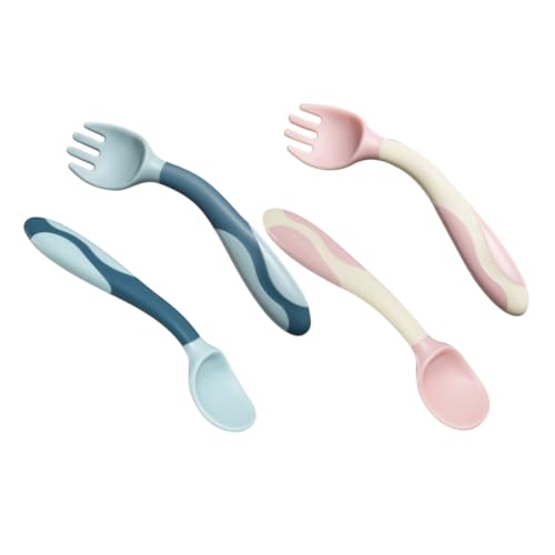 IMIKEYA 2sätze Teiliges Set Und -freies -besteck Für Kleinkinder Ergonomisches Design Leicht Zu Für Beikost Und Selbstständiges Essen Rosa Blau IMIKEYA 2sätze Teiliges Set Und -freies -besteck Für Kleinkinder Ergonomisches Design Leicht Zu Für Beikost Und Selbstständiges Essen Rosa Blau von IMIKEYA