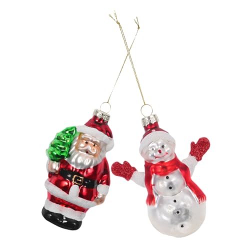 IMIKEYA 2stücke Schneemann-Dekorationen Aus Glas Weihnachtsbaumanhänger Weihnachtsmann-baumdekor Schneemann-weihnachtsschmuck Zum Aufhängen Für Weihnachtsbaum Winterdeko Partyzubehör IMIKEYA 2stücke Schneemann-Dekorationen Aus Glas Weihnachtsbaumanhänger Weihnachtsmann-baumdekor Schneemann-weihnachtsschmuck Zum Aufhängen Für Weihnachtsbaum Winterdeko Partyzubehör von IMIKEYA
