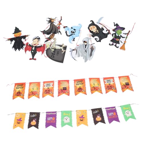 IMIKEYA 3 Sätze Halloween Papier Wimpelgirlande Teiliges Gruselige Hängende Banner Girlande mit Band Wiederverwendbar für Party Garten Fenster Türdekoration IMIKEYA 3 Sätze Halloween Papier Wimpelgirlande Teiliges Gruselige Hängende Banner Girlande mit Band Wiederverwendbar für Party Garten Fenster Türdekoration von IMIKEYA