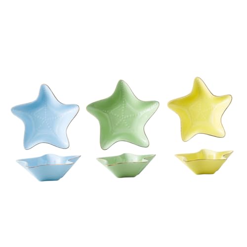 IMIKEYA 3 Stk Saucen- Und Essiggericht Schale in Sternform Dessert Dip Schälchen Ketchup Schale Snack Schalen Pommesschale Dip Saucenschälchen Saucenschalen Saucenschüssel Wiederverwendbar von IMIKEYA