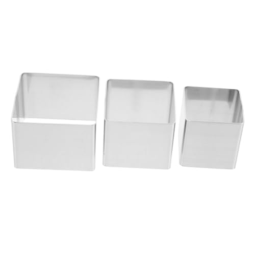 IMIKEYA 3 Stück Quadratisches Backform Set aus Teiliges Mousse Ring Set für Desserts Torten und Gebäck für Kreative Backprojekte und Einfach der Anwendung IMIKEYA 3 Stück Quadratisches Backform Set aus Teiliges Mousse Ring Set für Desserts Torten und Gebäck für Kreative Backprojekte und Einfach der Anwendung von IMIKEYA